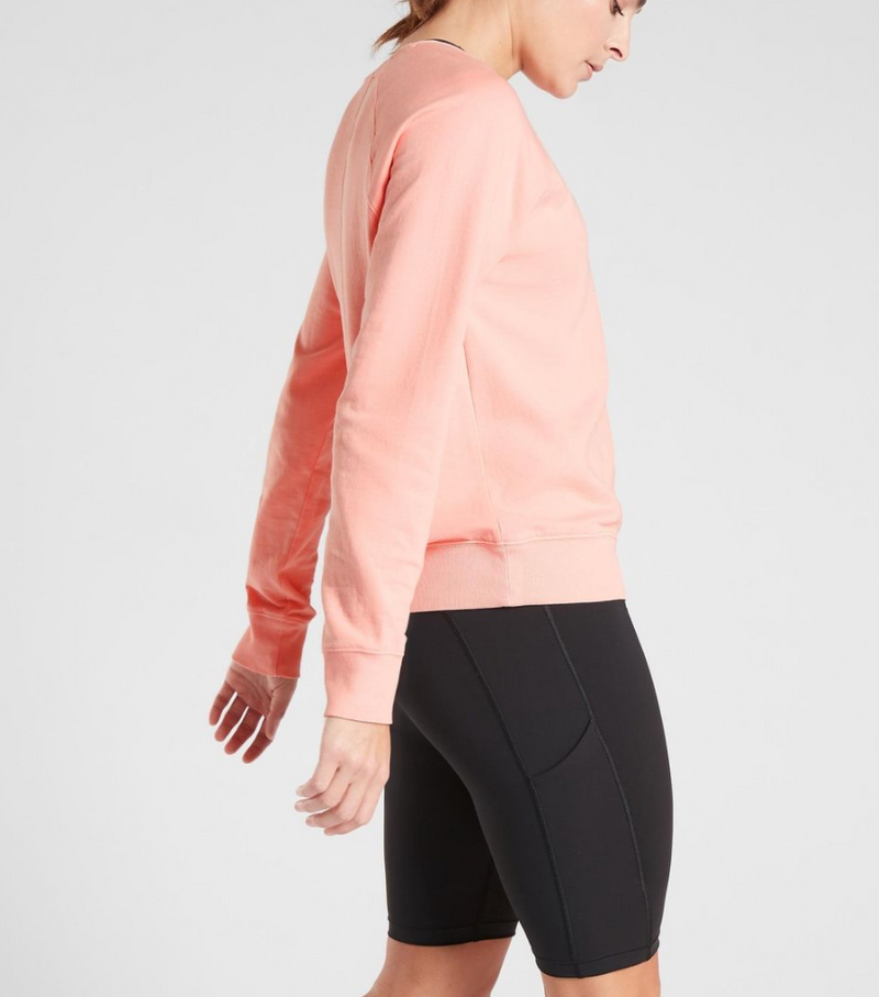 Athleta Beach Peach Long Sleeve Sundown Sweatshirt Top