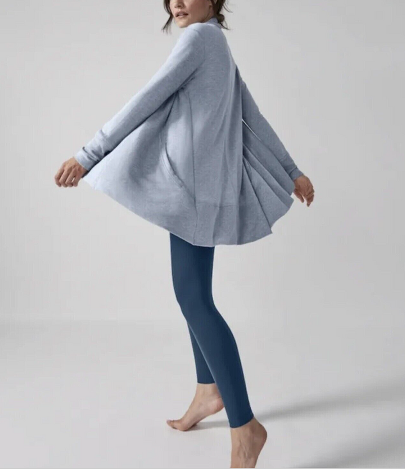 Athleta Blue Star Heather Nirvana Pranayama Wrap Cardigan