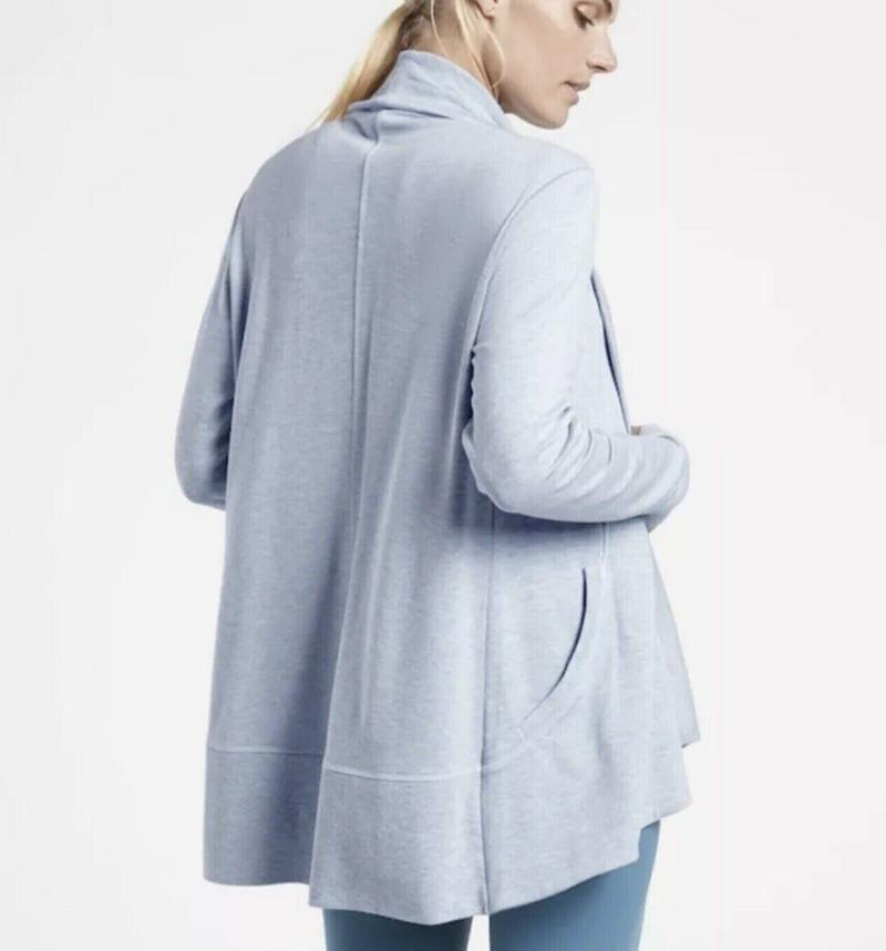 Athleta Blue Star Heather Nirvana Pranayama Wrap Cardigan