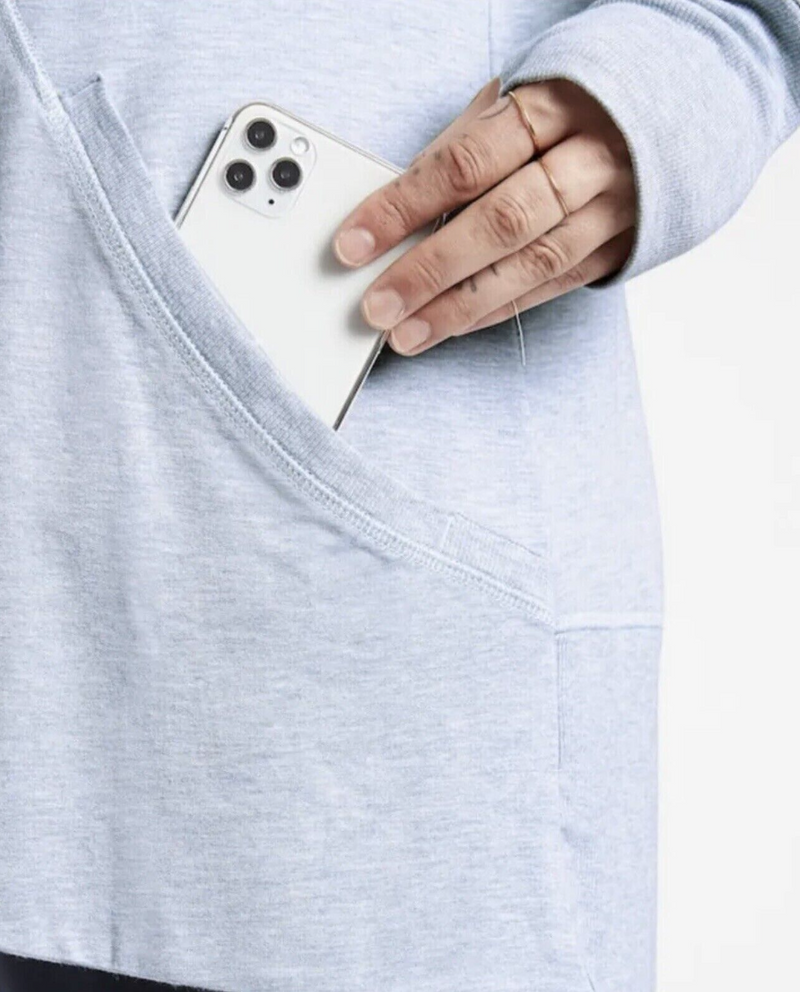 Athleta Blue Star Heather Nirvana Pranayama Wrap Cardigan