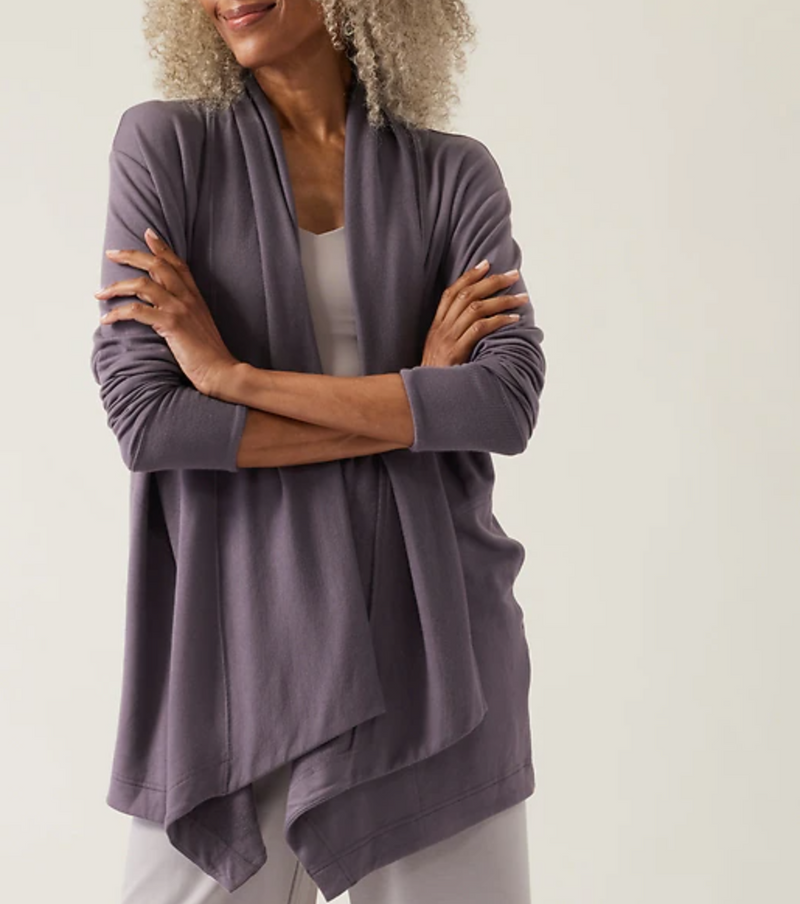 Athleta Dusk Violet Nirvana Pranayama Restore Wrap Cardigan
