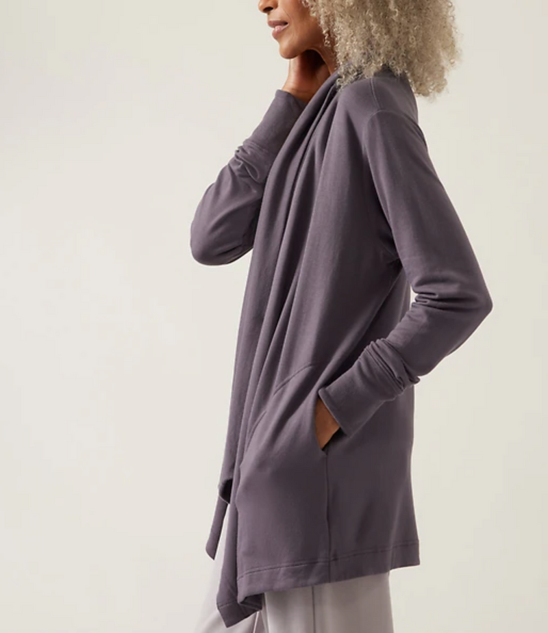 Athleta Dusk Violet Nirvana Pranayama Restore Wrap Cardigan