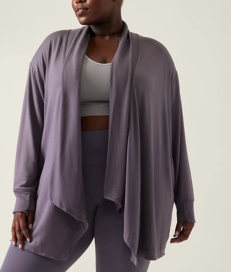 Athleta Dusk Violet Nirvana Pranayama Restore Wrap Cardigan