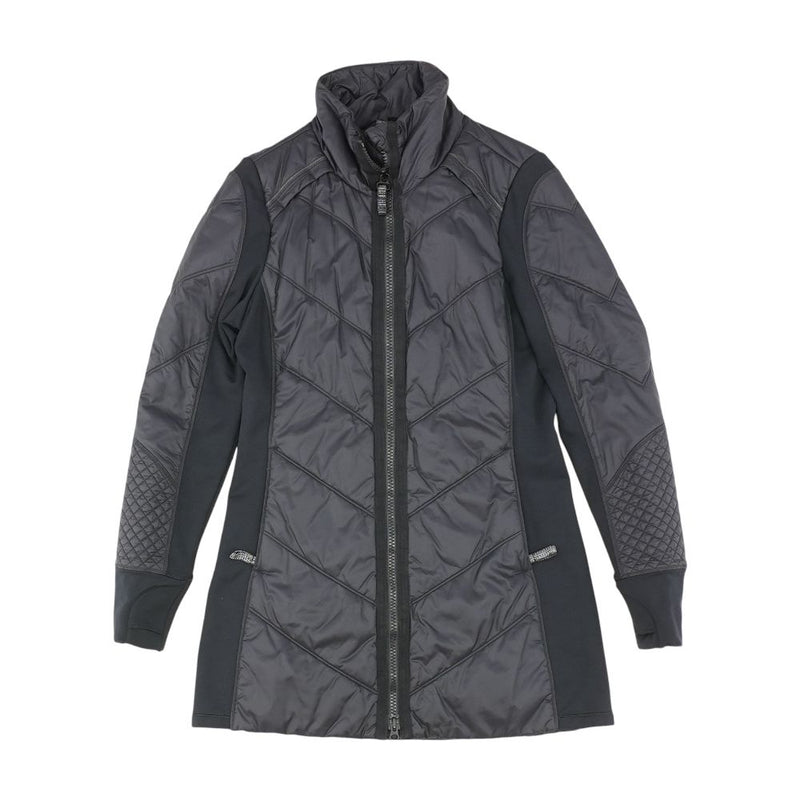 Black Solid Puffer Jacket