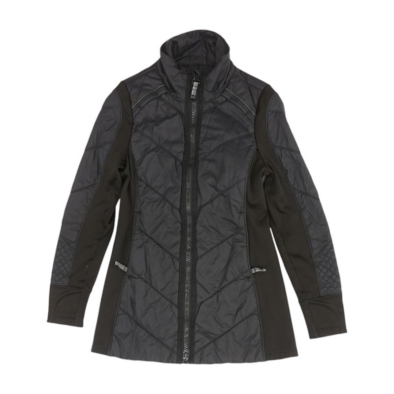 Black Solid Puffer Jacket