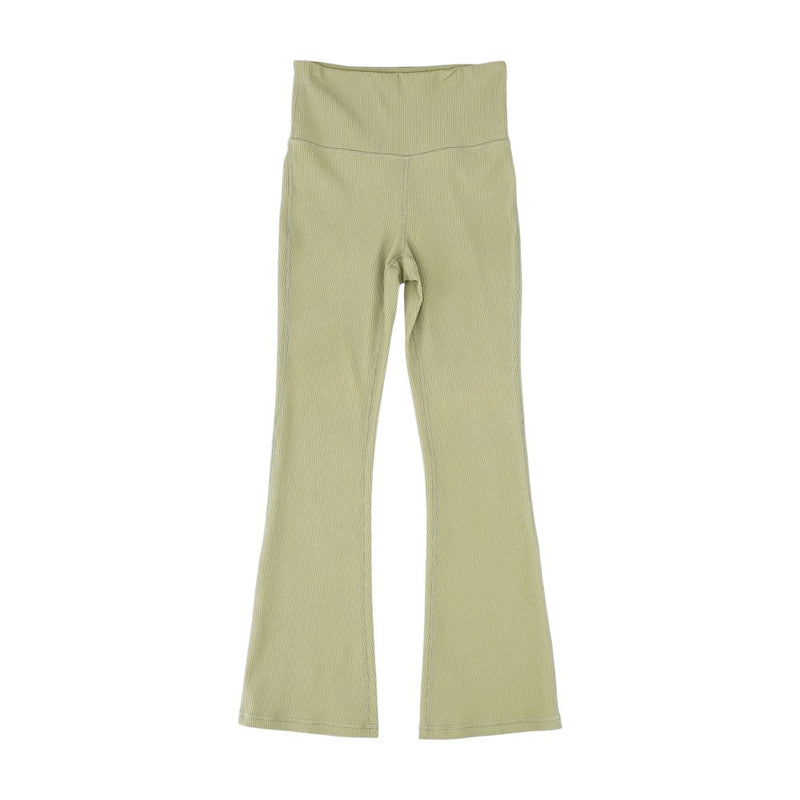 Green Solid Leggings