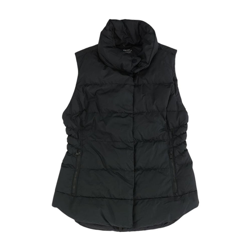 Black Solid Puffer Vest