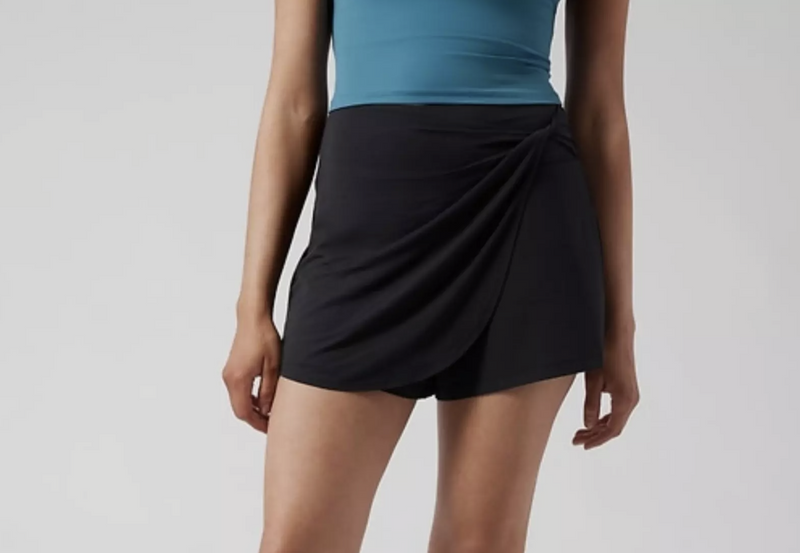 Athleta Black Wrap Release Skort