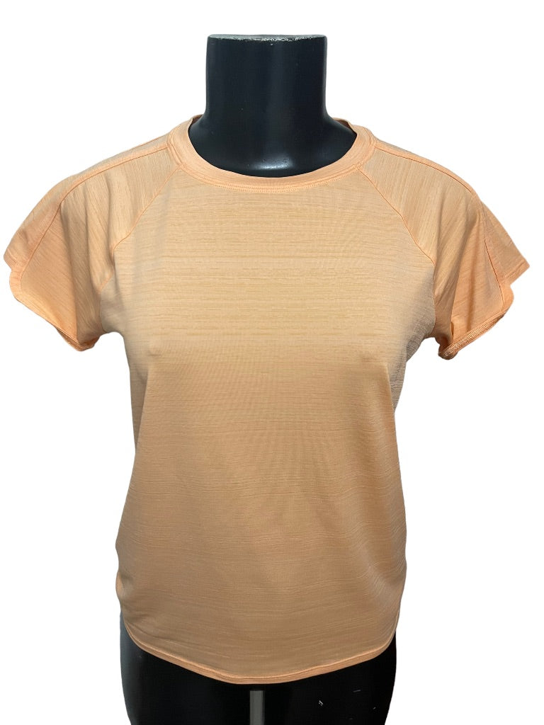 XL (14) Athleta Girl Sunburst UPF Tee Orange Short Sleeve Tshirt Activewear