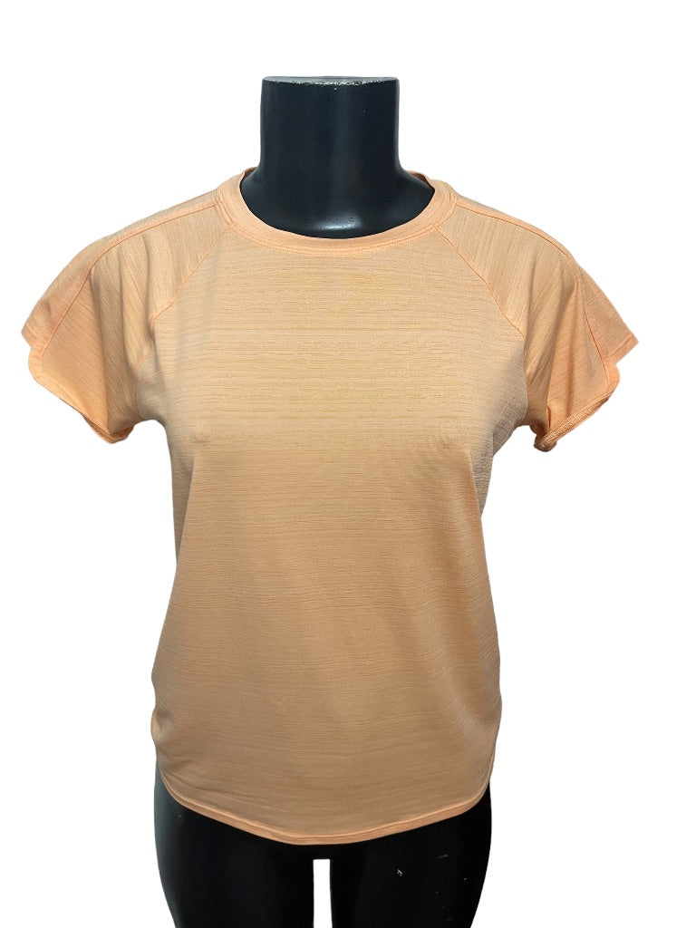 XL (14) Athleta Girl Sunburst UPF Tee Orange Short Sleeve Tshirt Activewear