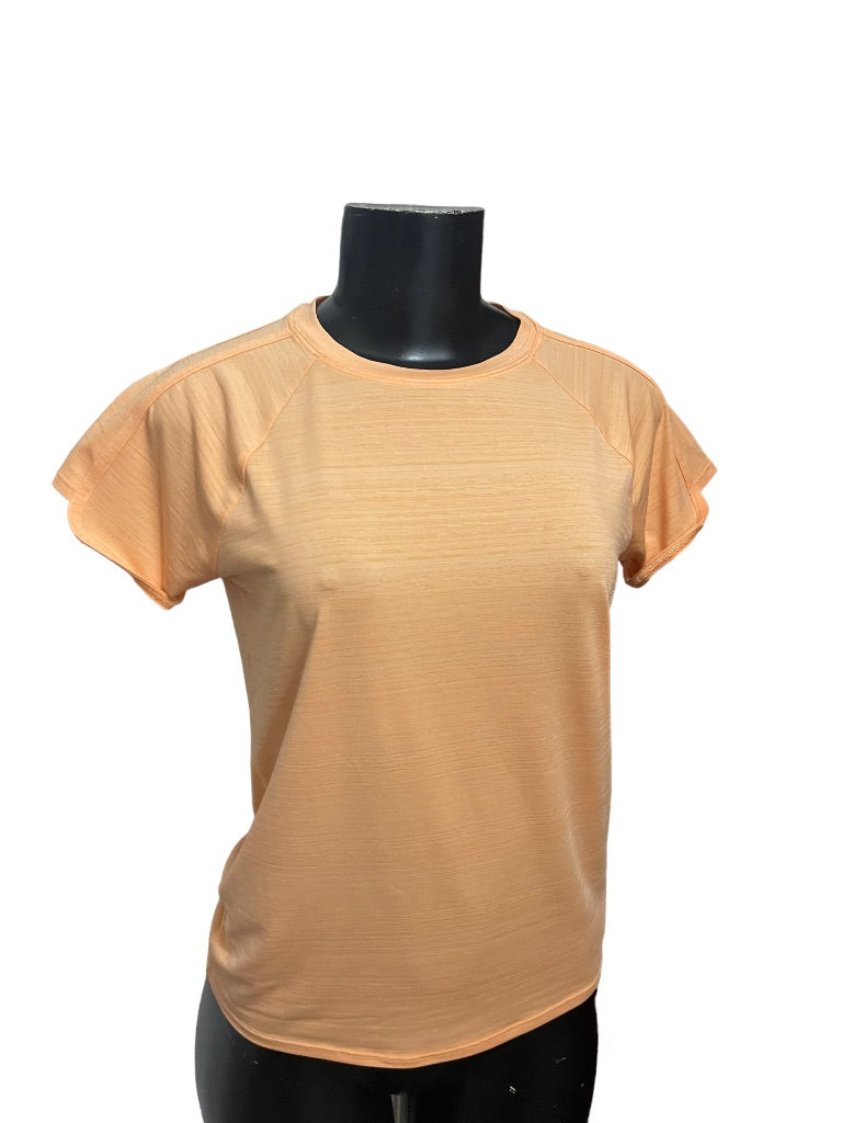 XL (14) Athleta Girl Sunburst UPF Tee Orange Short Sleeve Tshirt Activewear