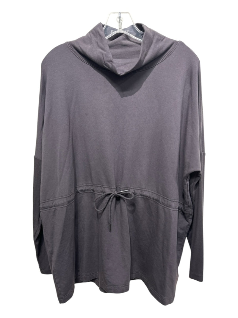 Athleta Size XL Grayish Purple Tencel Blend Mock Neck Drawstring Waist Top