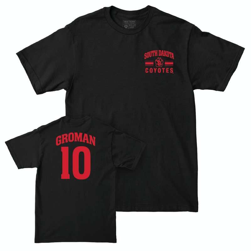 South Dakota Women's Basketball Black Victory Tee - Adara Groman