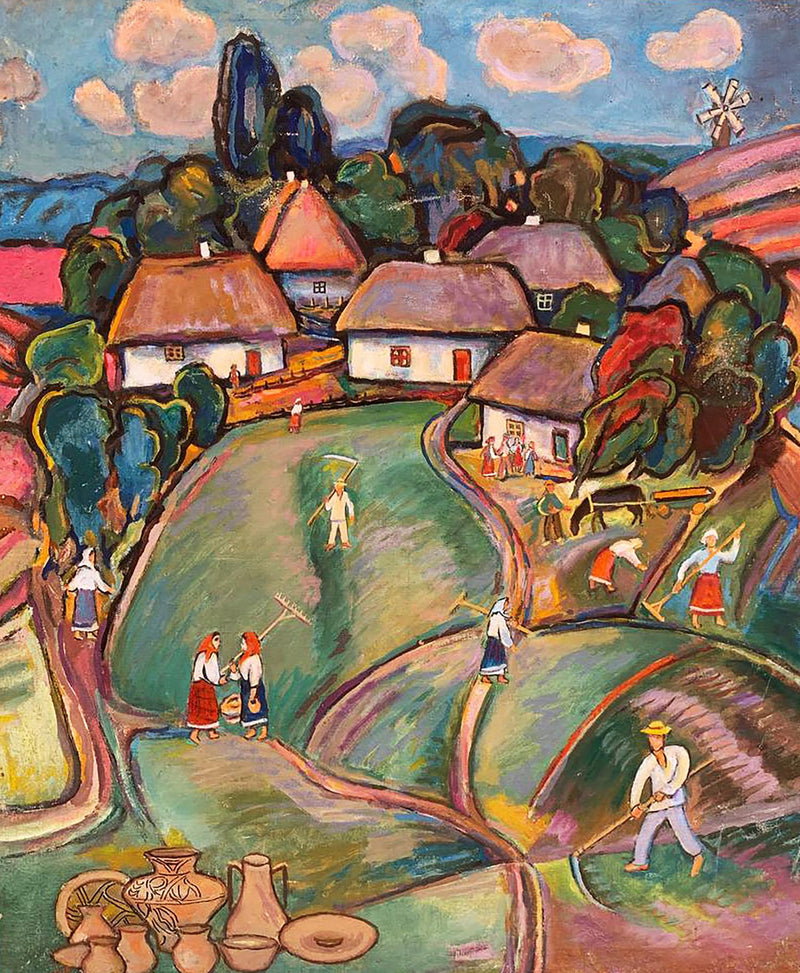Oil painting Country flavor Unknown artist