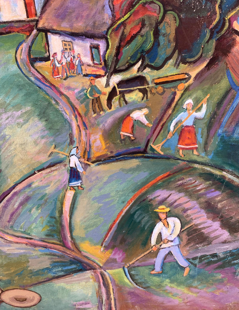 Oil painting Country flavor Unknown artist