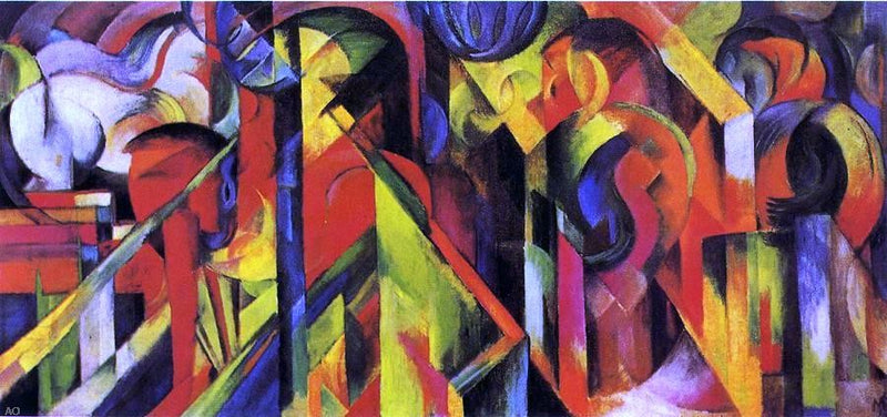 Stables by Franz Marc - Hand Painted Oil Painting