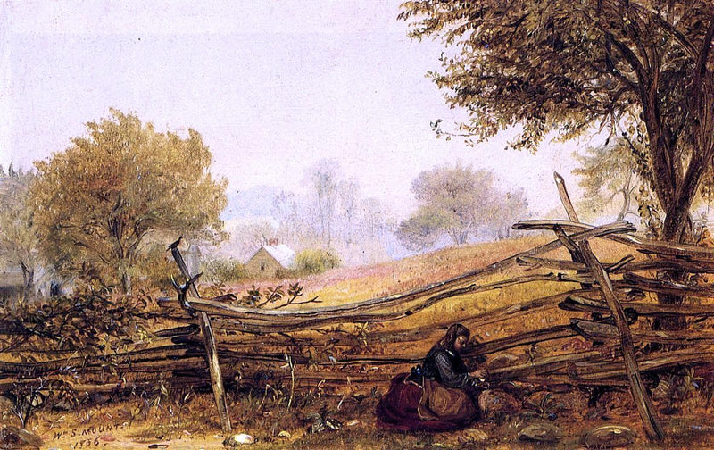 Cracking Nuts by William Sidney Mount - Hand Painted Oil Painting
