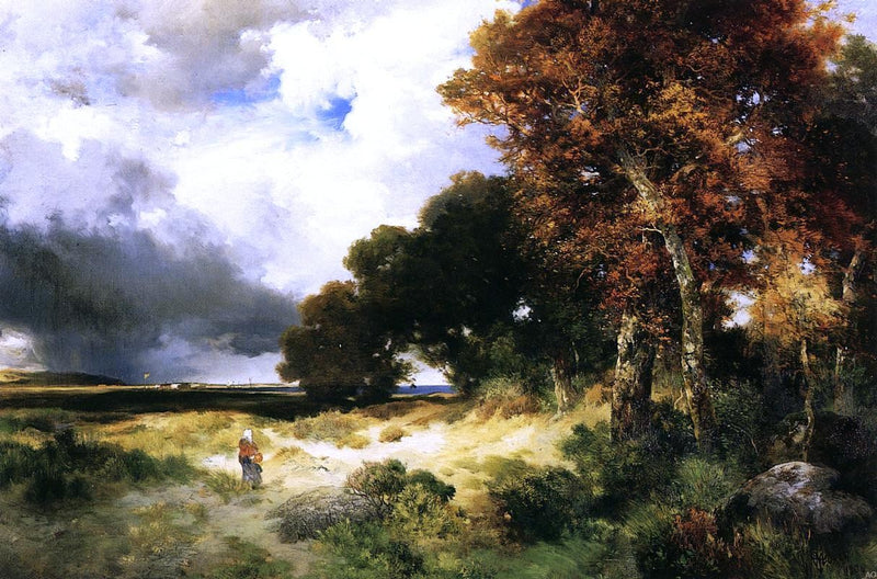 Autumn, Peconic Bay, Long Island by Thomas Moran - Hand Painted Oil Painting