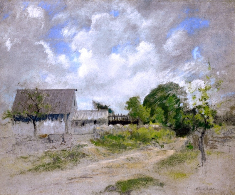 Farm Scene by John Twachtman - Hand Painted Oil Painting