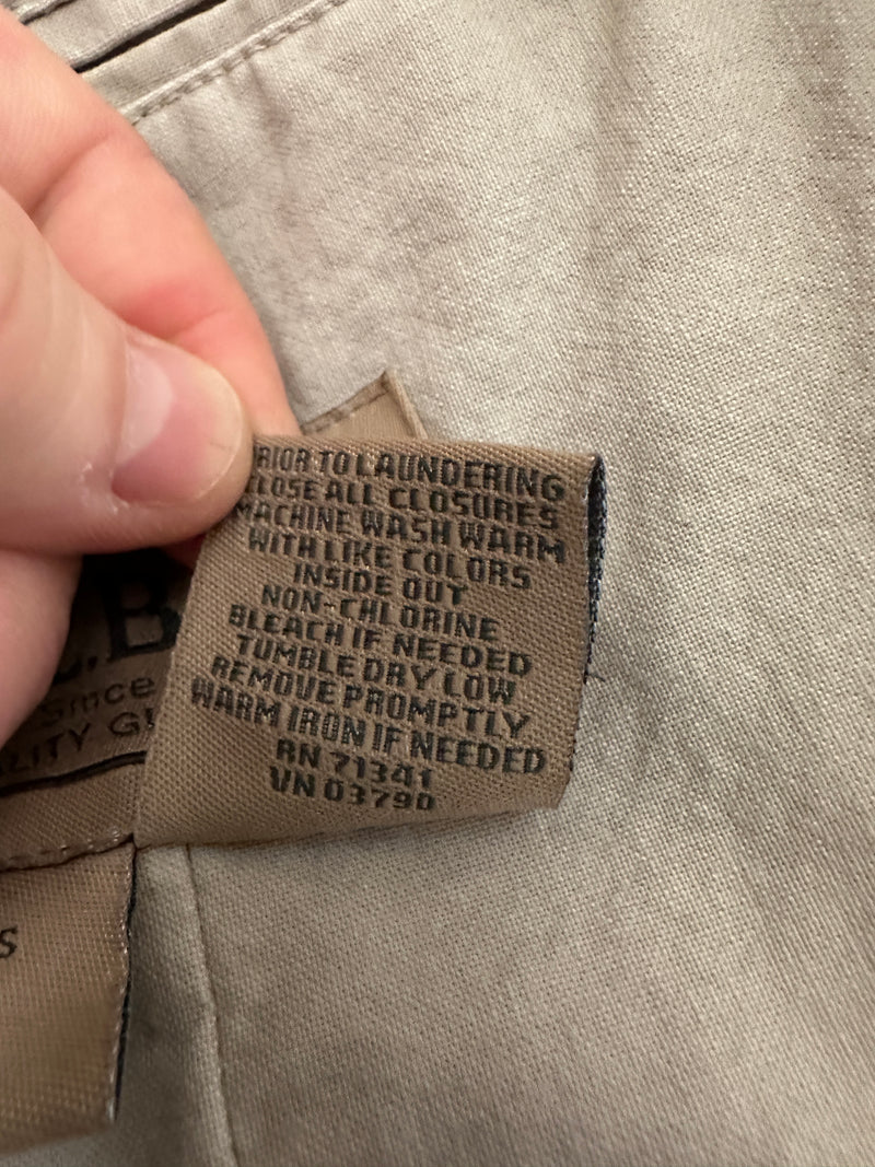 LL Bean Jacket M Brown Beige Cotton Sport Coat Blazer Unstructured Unlined 40R Vintage