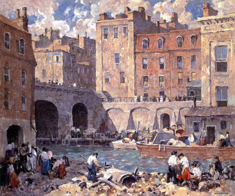 The Crowding City by Robert Spencer - Hand Painted Oil Painting