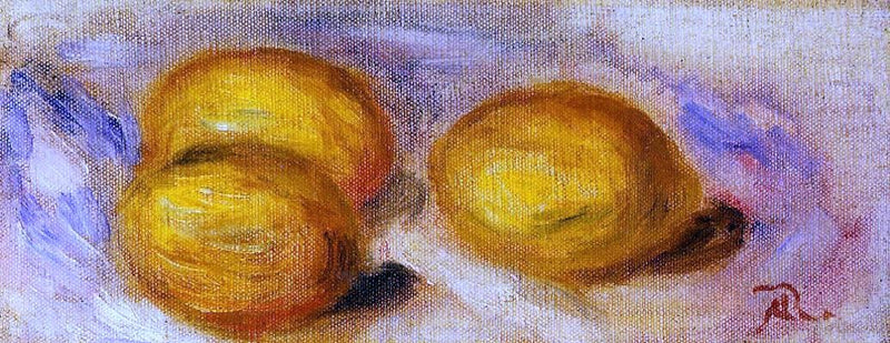 Three Lemons by Pierre Auguste Renoir - Hand Painted Oil Painting