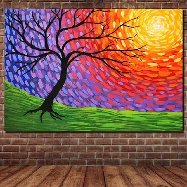 Large Hand Painted Abstract Oil Painting on Canvas Wall Picture (5 !) (hand painted)