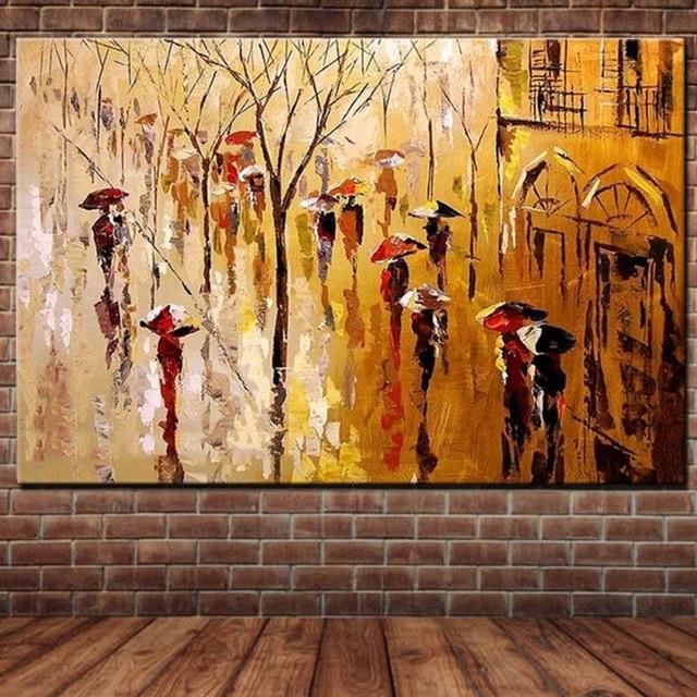 Large Hand Painted Abstract Oil Painting on Canvas Wall Picture (5 !) (hand painted)