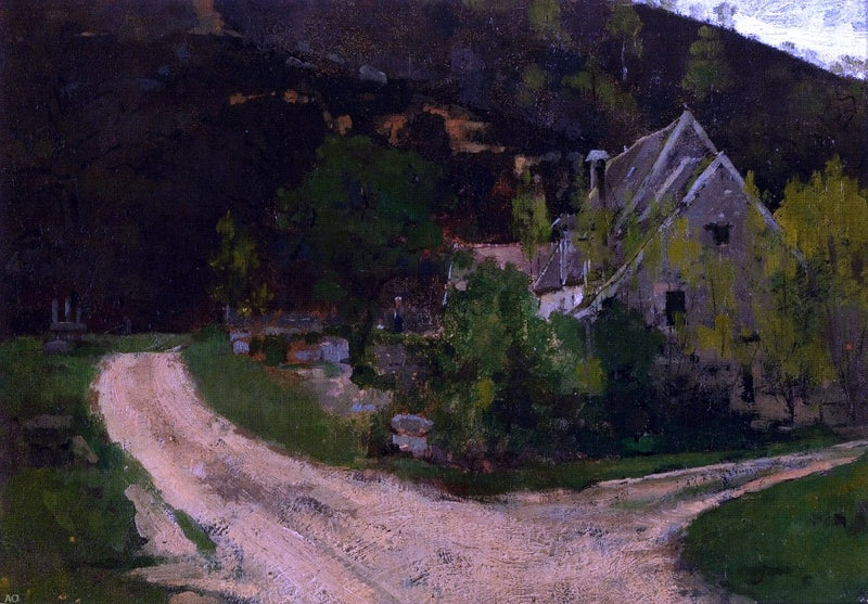 French Village by Theodore Robinson - Hand Painted Oil Painting