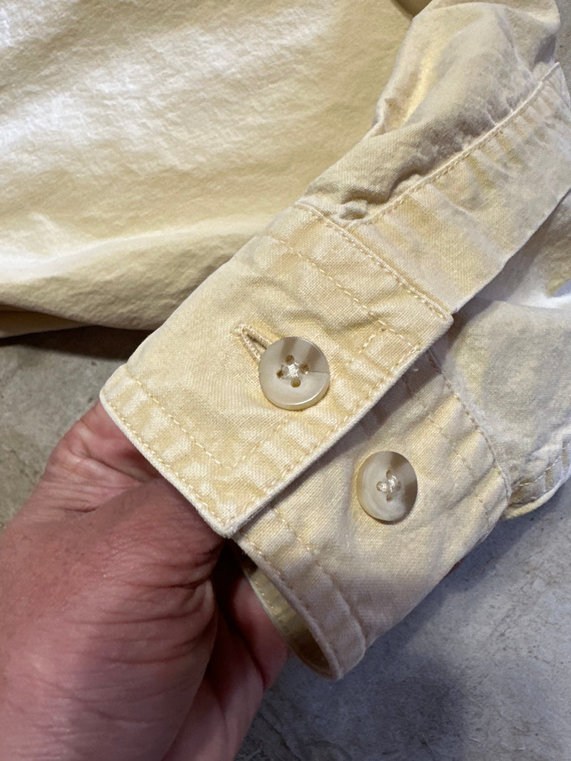 Vintage LL Bean Yellow Button Up Shirt (Large)