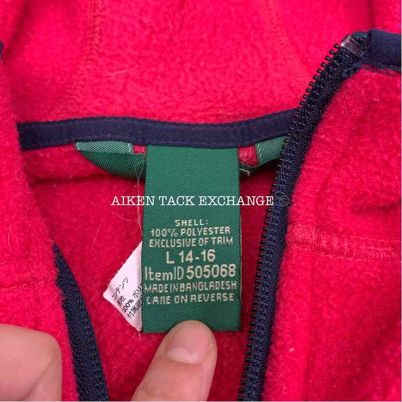 LL Bean Fleece Zip Up, Youth Large