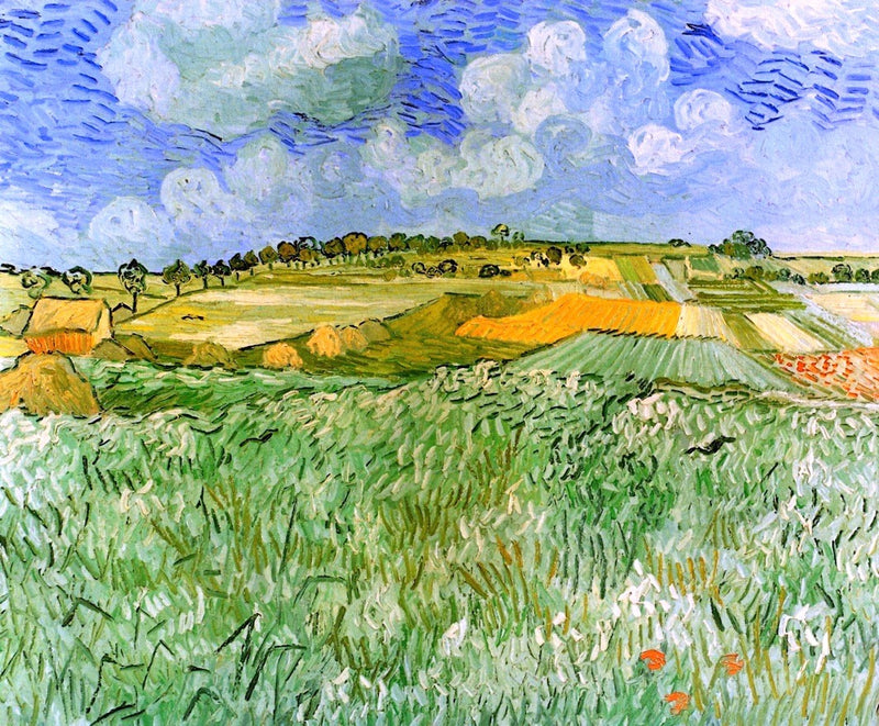 Plain near Auvers by Vincent Van Gogh - Hand Painted Oil Painting