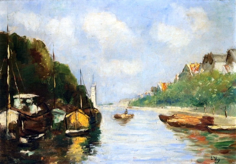 Amsterdam Canal by Lesser Ury - Hand Painted Oil Painting