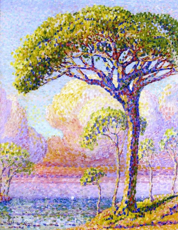 A Pine Tree by Henri Edmond Cross - Hand Painted Oil Painting