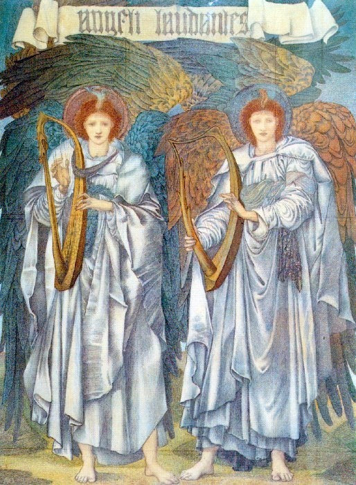 Angeli Laudantes by Sir Edward Burne-Jones - Hand Painted Oil Painting