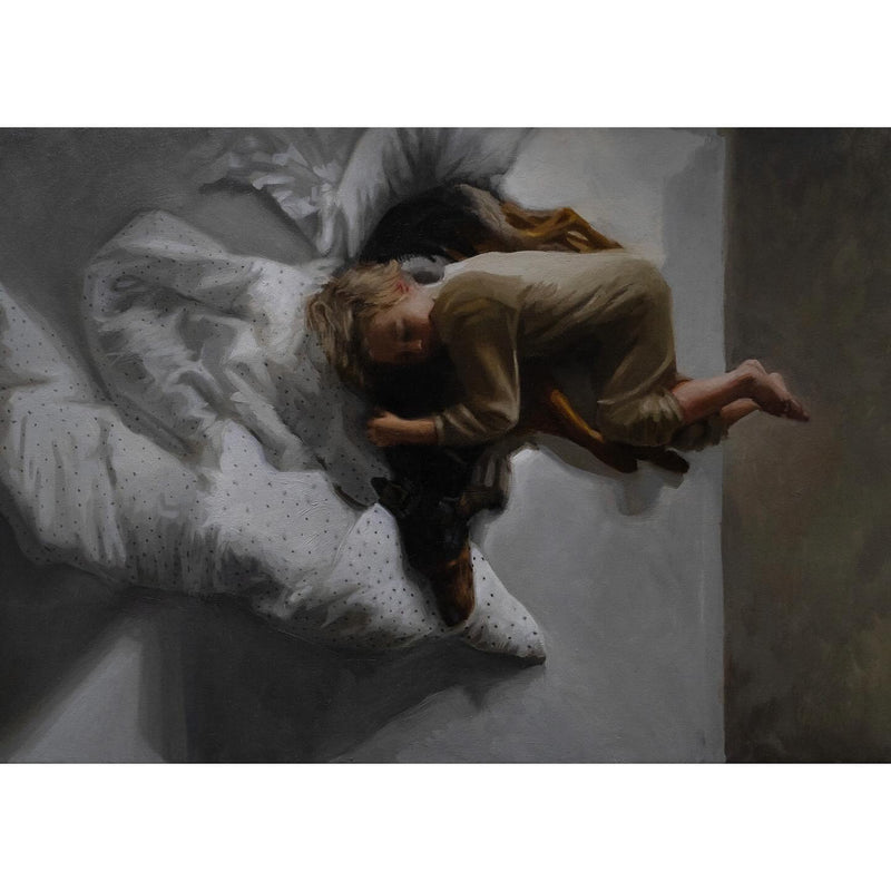 Oil portrait on a rectangle canvas (painted from a photograph)