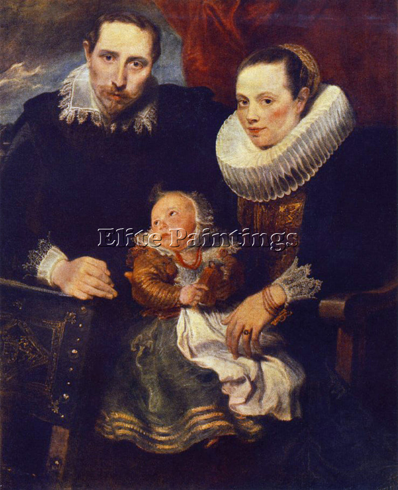 SIR ANTONY VAN DYCK FAMILY PORTRAIT ARTIST PAINTING REPRODUCTION HANDMADE OIL