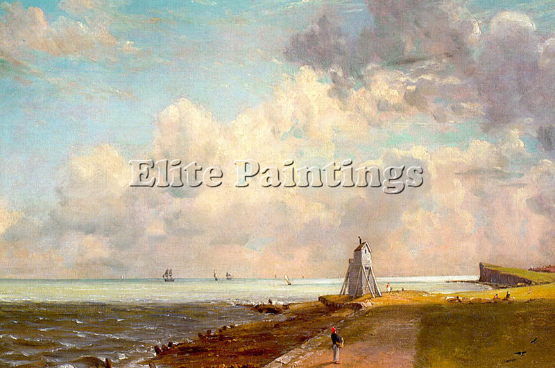 JOHN CONSTABLE HARWICH LIGHTHOUSE ARTIST PAINTING REPRODUCTION HANDMADE OIL DECO