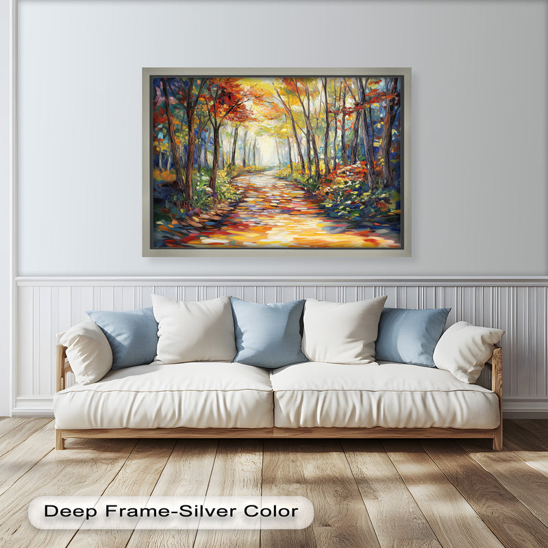 Forest Road to Somewhere – Expressive Oil Painting
