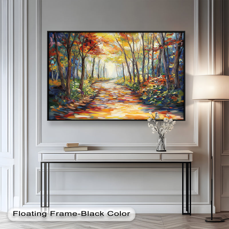 Forest Road to Somewhere – Expressive Oil Painting