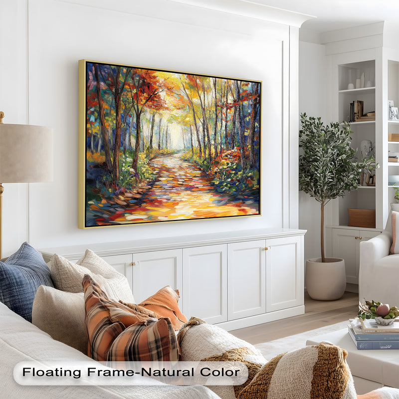 Forest Road to Somewhere – Expressive Oil Painting
