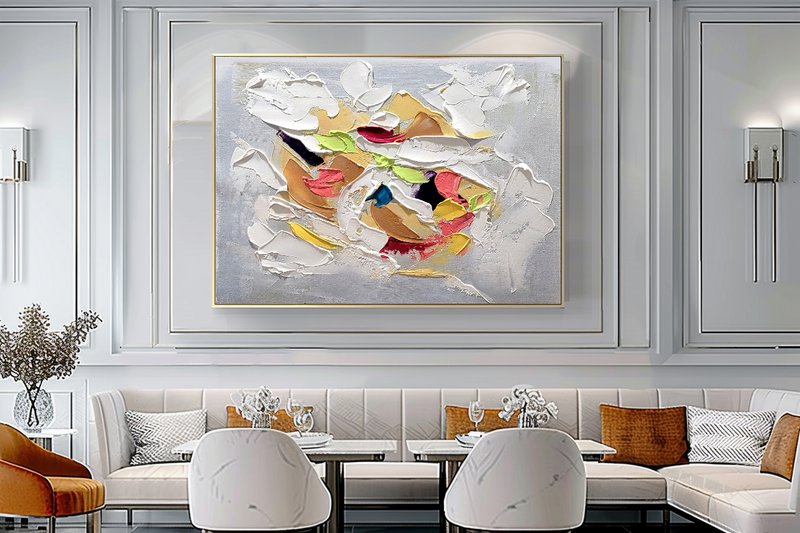 Modern Abstract Art for Living room, Impasto Oil Painting on Canvas