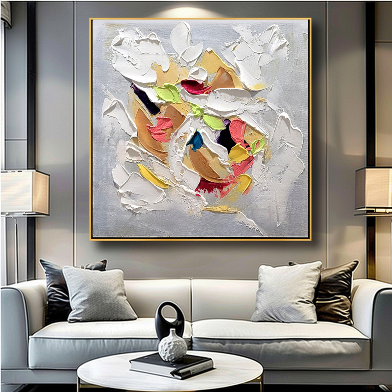 Modern Abstract Art for Living room, Impasto Oil Painting on Canvas