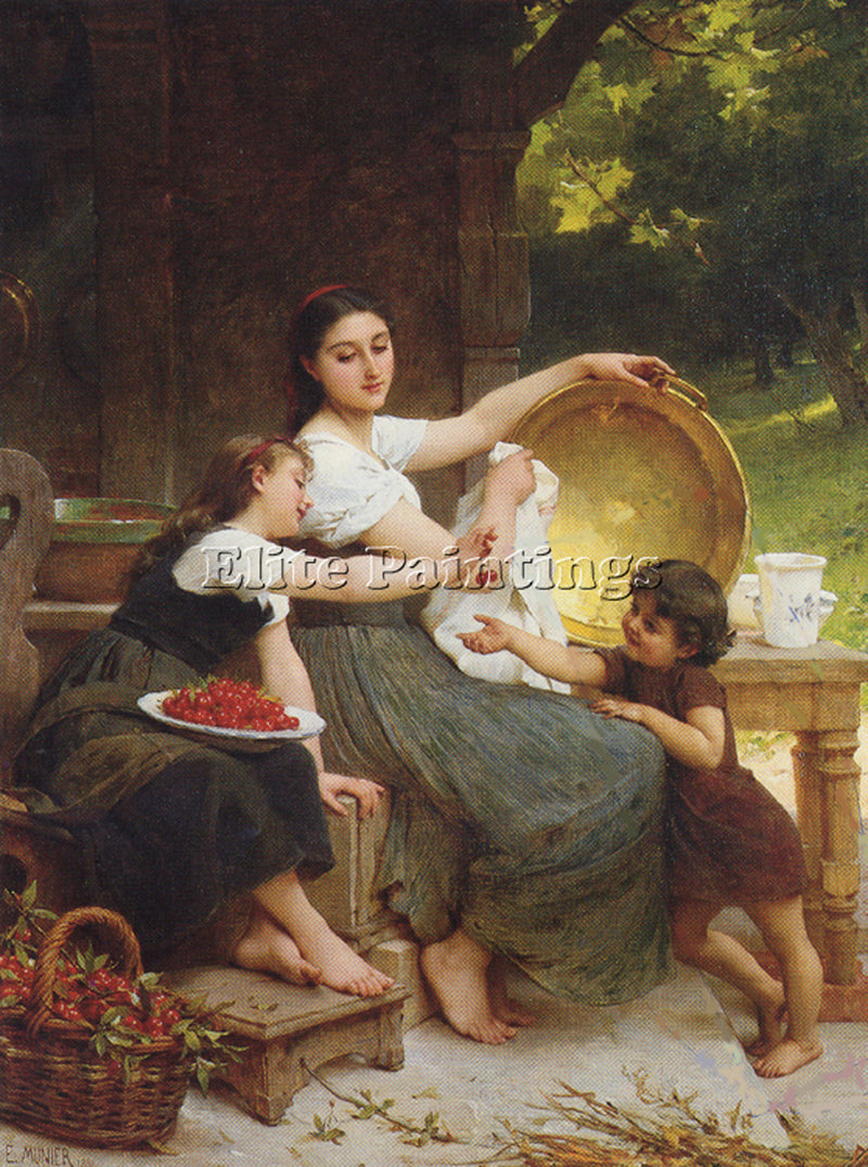 EMILE MUNIER 1891 1 LES CONFITURES ARTIST PAINTING REPRODUCTION HANDMADE OIL ART