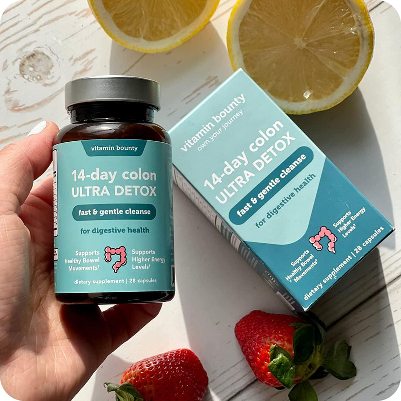 Colon Cleanse - 14 Day Gentle Cleanse, Premium Quality Colon Cleanser to Support Gut Health and Natural Bowel Movements - Vitamin Bounty