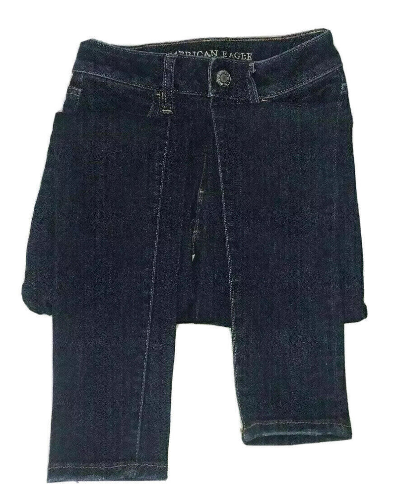 Women's American Eagle Jeans Denim Pants Size 00 Regular Jegging Skinny Stretch
