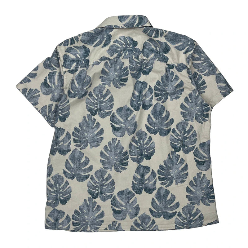 American Eagle Hawaiian Shirt - Large Blue Cotton
