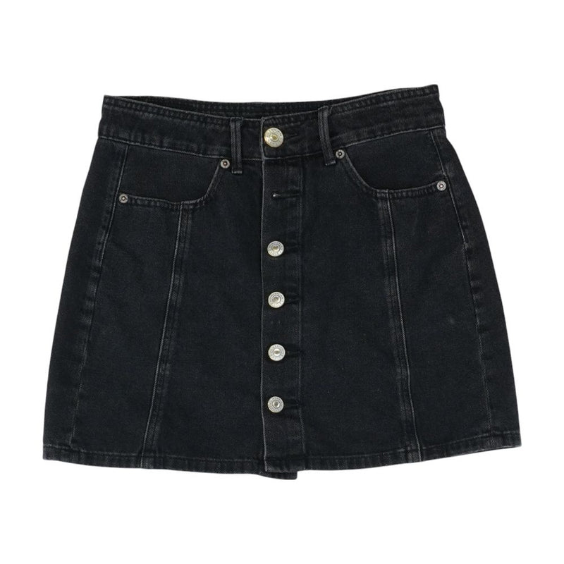 Black Solid Mini Skirt