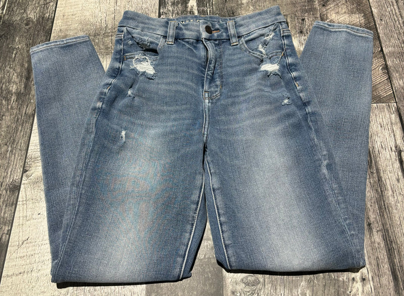 American Eagle light blue super high rise jegging - Hers size 0