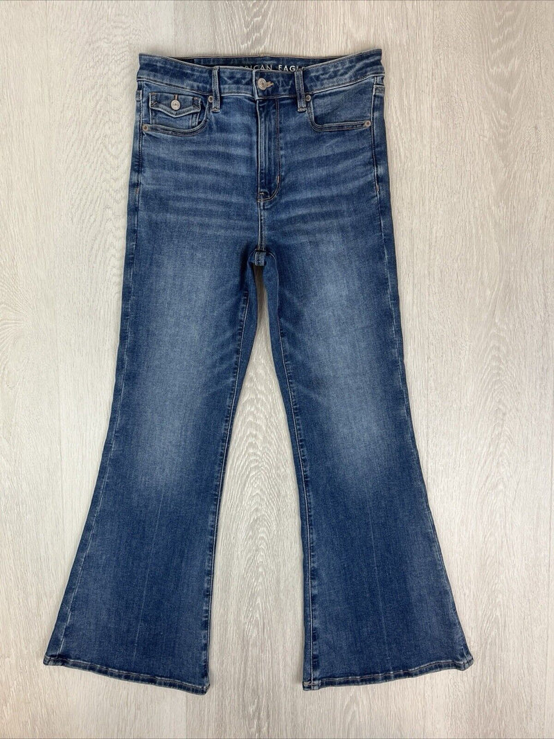 American Eagle Super High Rise Flare Womens Flared Jeans Size 8 US